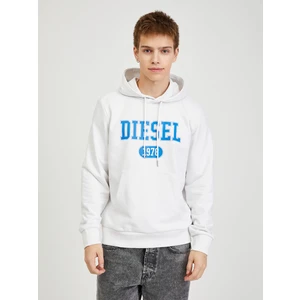 Mikina Diesel S-Ginn-Hood-K25 Sweat-Shirt - Bílá - M