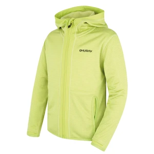 Husky Artic Zip K 164, br. green/dk. khaki Dětská mikina s kapucí