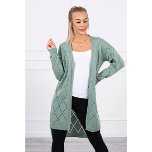 Sweater with a geometric pattern dark mint