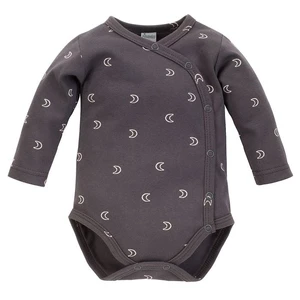 Pinokio Kids's Dreamer Buttoned Longsleeve Bodysuit Graphite/Pattern