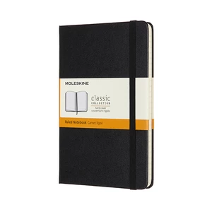 Moleskine Zápisník černý M, linkovaný, tvrdý