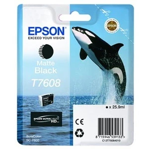 Epson T7608 T76084010 matná čierna (matte black) originálna cartridge