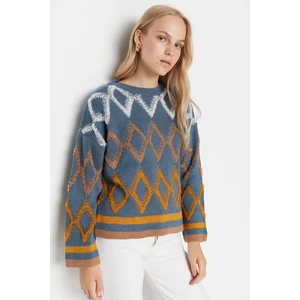 Trendyol Sweater - Blue - Regular fit