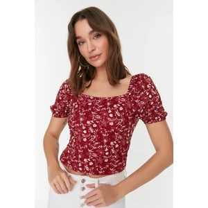 Trendyol Blouse - Burgundy - Slim fit