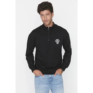 Trendyol Sweatshirt - Black - Relaxed fit