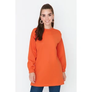 Trendyol Orange Crew Neck Knitted Sweatshirt