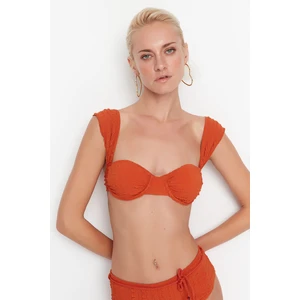 Trendyol Bikini Top - Brown - Plain