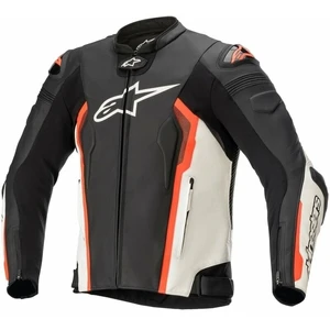 Alpinestars Missile V2 Leather Jacket Black/White/Red Fluorescent 48 Bőrdzseki