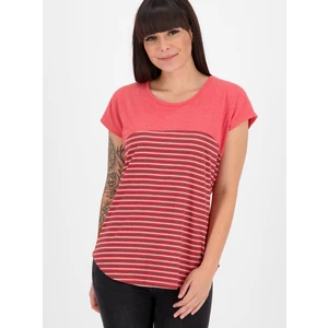 Red Women's Striped T-Shirt Alife and Kickin - Women