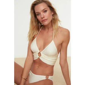 Trendyol Bikini Top - Ecru - Plain