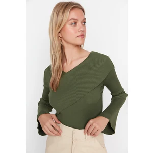 Trendyol Sweater - Green - Regular fit