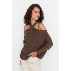 Trendyol Sweater - Brown - Regular fit