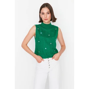 Trendyol Sweater Vest - Green - Regular fit