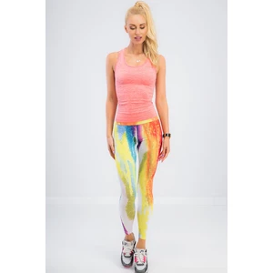 Colourful streaked sports leggings