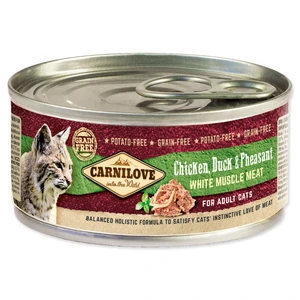 Konzerva Carnilove Chicken, Duck & Pheasant for Adult Cats 100g