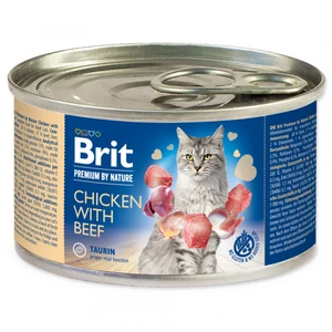 BRIT cat  premium konz. CHICKEN/beef  - 200g