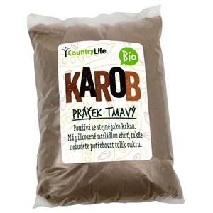 Country Life BIO Karobové prášok tmavý 500 g