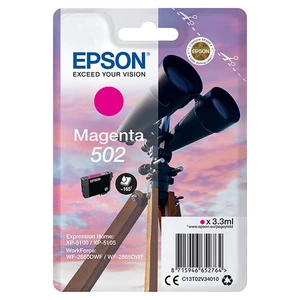 Epson originálna cartridge C13T02V34020, 502, T02V340, magenta, 165 str., 3.3ml, Epson XP-5100, XP-5105, WF-2880dwf, WF2865dwf