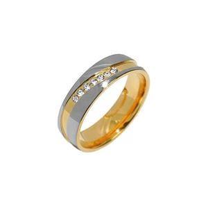 Silvego Snubní ocelový prsten pro ženy MARIAGE RRC2050-Z 61 mm