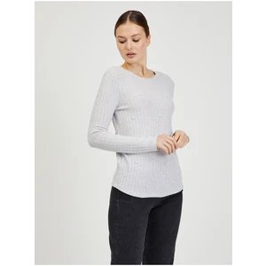 Light gray women's ribbed sweater ORSAY - Ladies