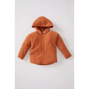 DEFACTO Baby Boy Hooded Long Sleeve Shirt