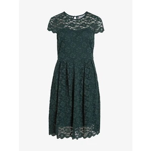 Dark green women's dress with lace VILA Kalila - Ladies