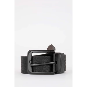 DEFACTO Men's Double-Sided Faux Leather Jean Belt