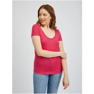 Orsay Dark pink Women's Polka Dot T-Shirt - Women