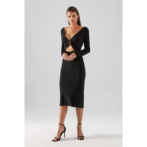 Trendyol Black Collar Detailed Dress