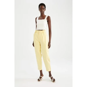 DEFACTO Paperbag High Waist Woven Trousers