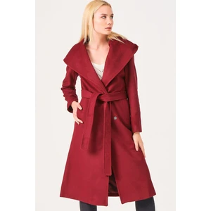 Z6679 DEWBERRY LADIES COAT-BURGUNDY