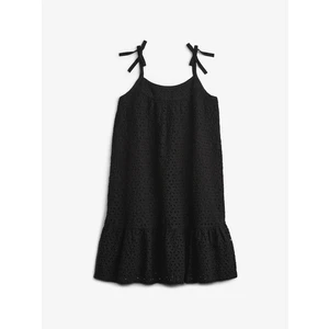 Černé holčičí dětské šaty eyelet trapeze dress GAP