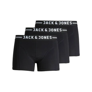 3PACK pánské boxerky Jack and Jones černé (12081832 - black/black)