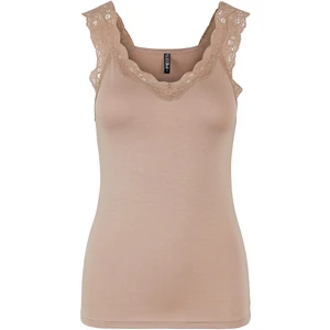 Pieces Dámské tílko PCBARBERA Tight Fit 17106017 Warm Taupe XS