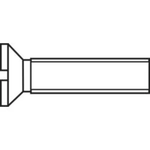 Šrouby se zápustnou hlavou s drážkou TOOLCRAFT, DIN 963, M2,5 x 12, 100 ks