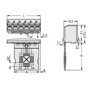 Konektor do DPS WAGO 2092-1112/000-1000, 60.00 mm, pólů 12, rozteč 5 mm, 50 ks