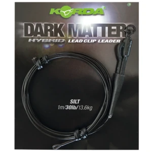 Korda koncová montáž dark matter leader hybrid lead clip 40 lb 1 m - clear