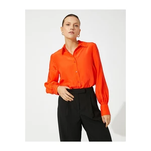 Koton Basic Satin Shirt Long Sleeved