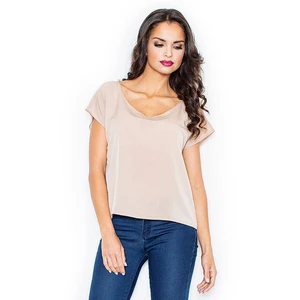 Asymmetrical blouse Figl beige