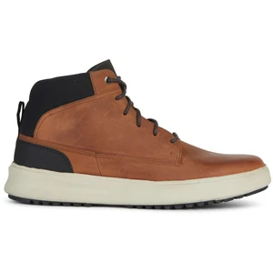 Brown Men's Leather Ankle Sneakers Geox Cervino - Men's