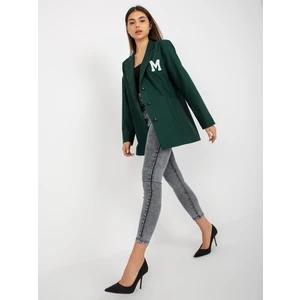 Women's dark green jacket with pockets