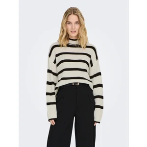 Black and cream ladies striped sweater JDY Justyna - Women