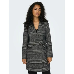 Women's black coat with wool blend ONLY New Selena