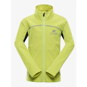 Light green children's softshell jacket ALPINE PRO Geroco