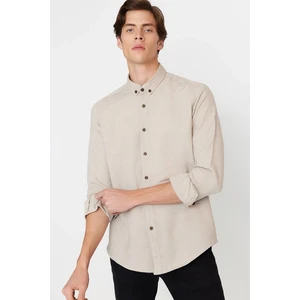 Trendyol Light Brown Slim Fit Buttoned Collar Shirt