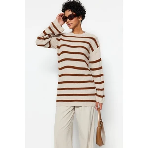 Trendyol Stone Striped Thessaloniki Knitwear Sweater