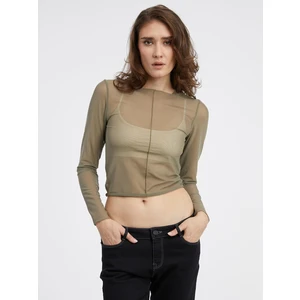 Khaki women's top ONLY Llamas - Women