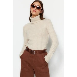 Trendyol Stone Soft Textured Basic Knitwear Sweater