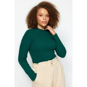 Trendyol Curve Dark Green Knitted Bodysuit