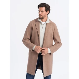 Ombre Men's lightweight single-breasted coat - beige